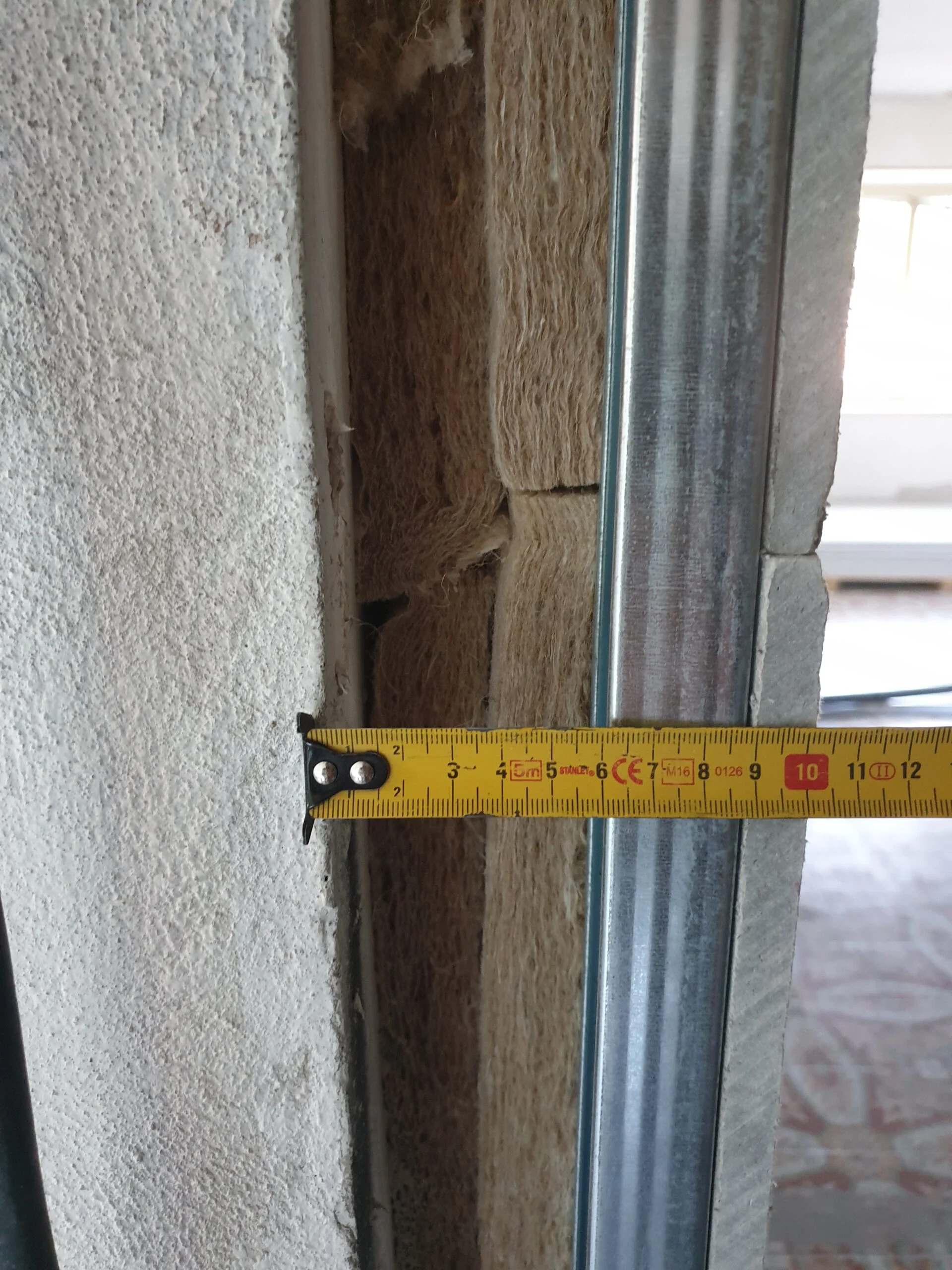 Controparete interna in fibra di legno con lastra in gessofibra